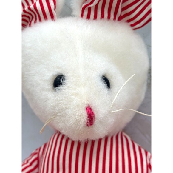 Vintage Eden Toys Red & White Striped Plush Mouse 18″ Soft Toy 1980-90s USA Made - Picture 3 of 15